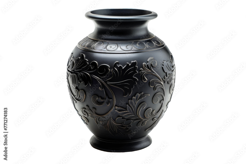 Antique Vase on Transparent Background
