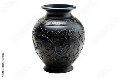 Antique Vase on Transparent Background