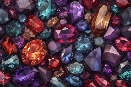 Background from various precious stones.