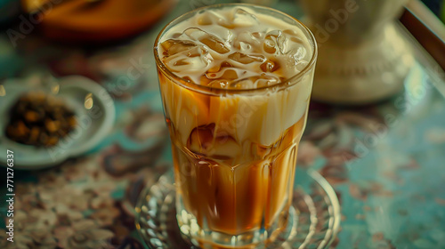 A sweet and refreshing beverage made with black tea and milk