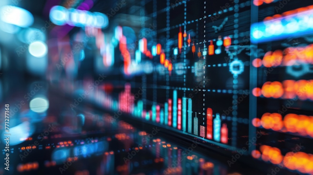 market and trading digital graph background market and trading digital graph background