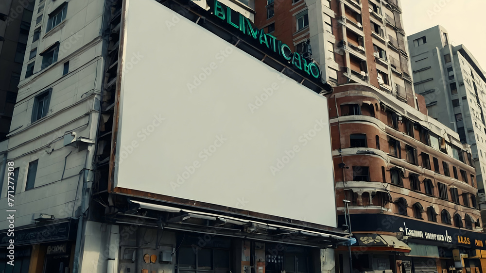 blank billboard on the street