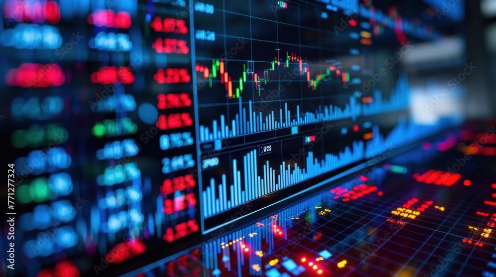 market and trading digital graph background market and trading digital graph background