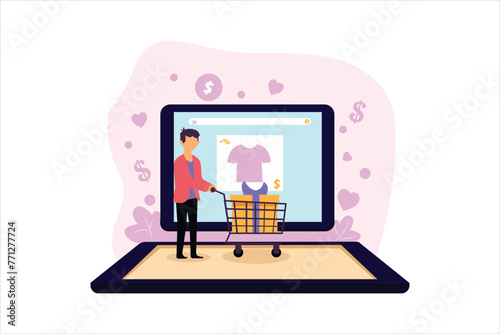 E Commerce Flat Illustration Design