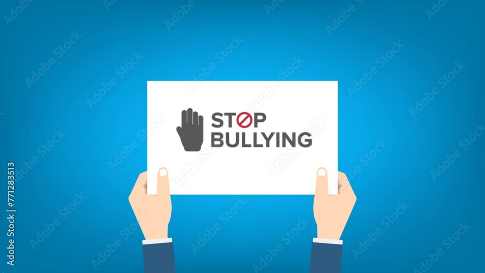 Stop bullying. Bullying prevention month banner design. Stop bullying. Bullying prevention month banner design.