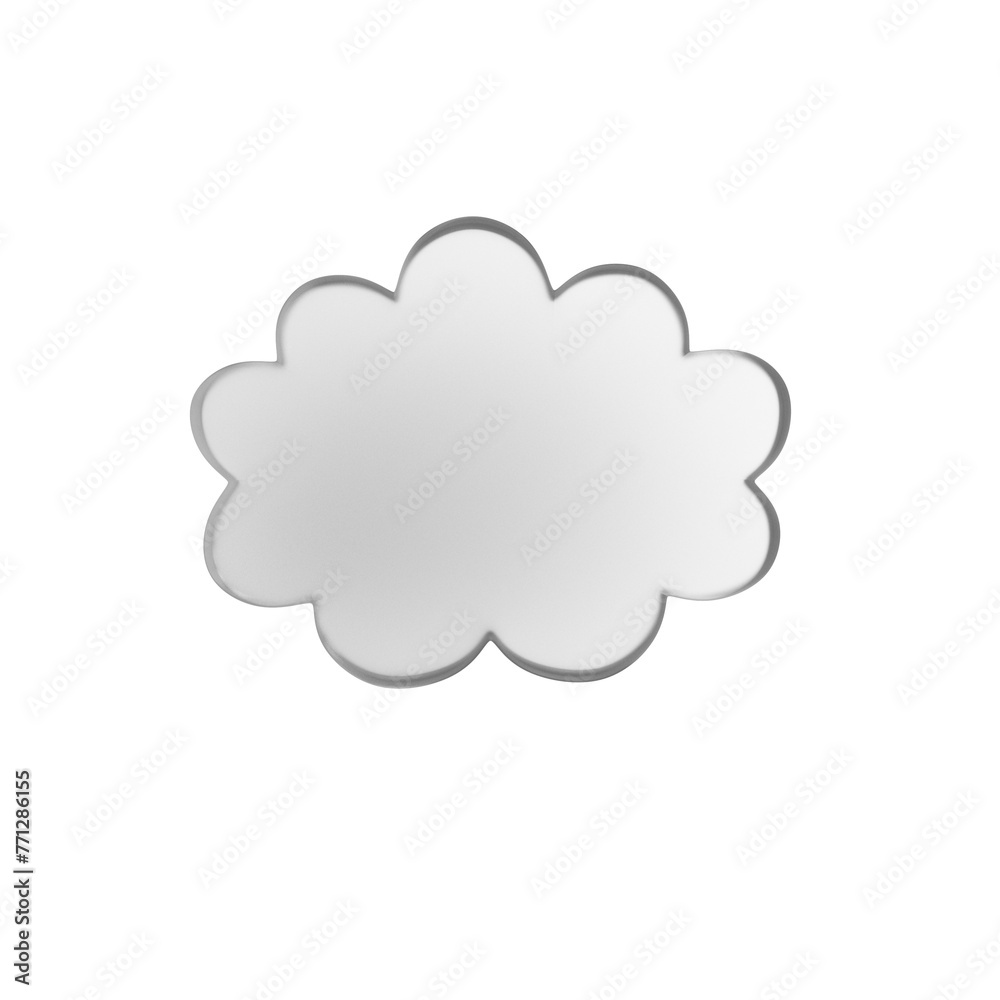 A simplistic cloud shape with a flat design style, isolated on a white background, representing the concept of simplicity or clean design A simplistic cloud shape with a flat design style, isolated on a white background, representing the concept of simplicity or clean design