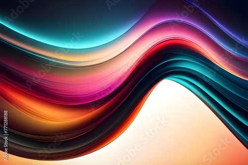 abstract colorful glowing waves background 