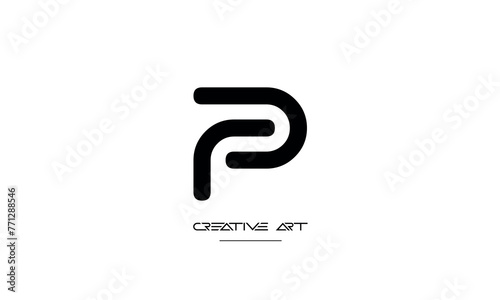 FP, PF, F, P abstract letters logo monogram