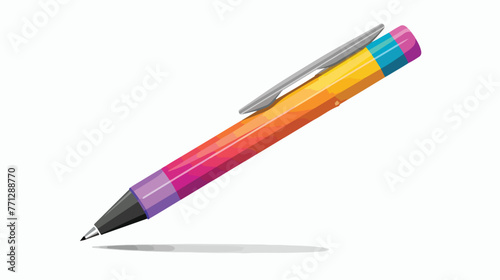 Colorful illustration with pen for your design