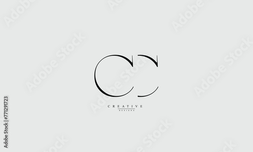 Alphabet letters Initials Monogram logo CC C