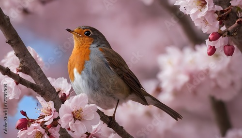 robin on a branch © AI Stock