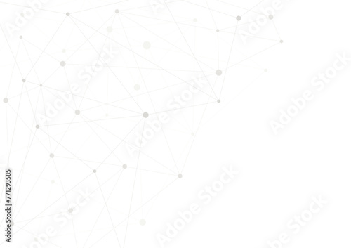 abstract technology geometric polygon mesh lines dots connection background vector illustration.