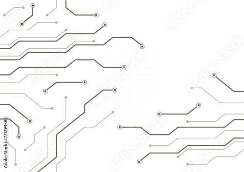abstract geometric technology line and dot connection circuit broad background vector illustration.