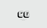 Alphabet letters Initials Monogram logo CG GC C G
