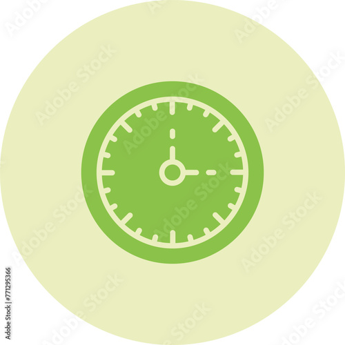 Clock Three Vector Icon