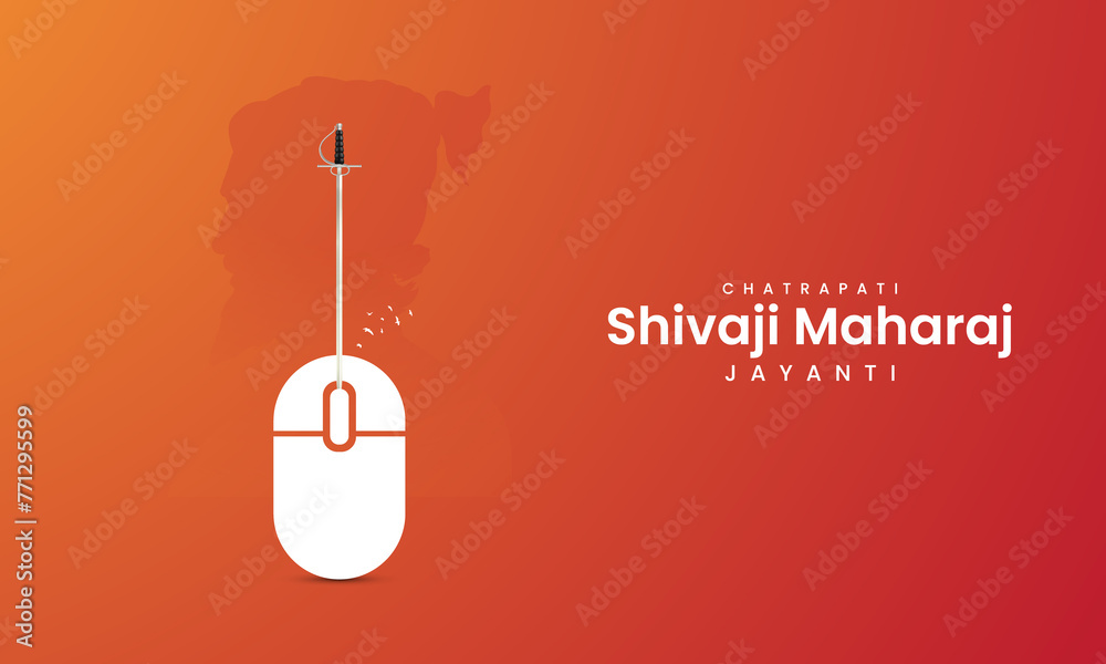 Happy Chhatrapati Shivaji Maharaj Jayanti. Creative Chhatrapati Shivaji Maharaj Jayanti. 3D Illusration Happy Chhatrapati Shivaji Maharaj Jayanti. Creative Chhatrapati Shivaji Maharaj Jayanti. 3D Illusration