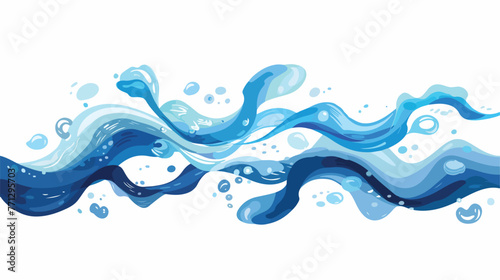 Flowing water. Water jet icon. Vector illustration Flat