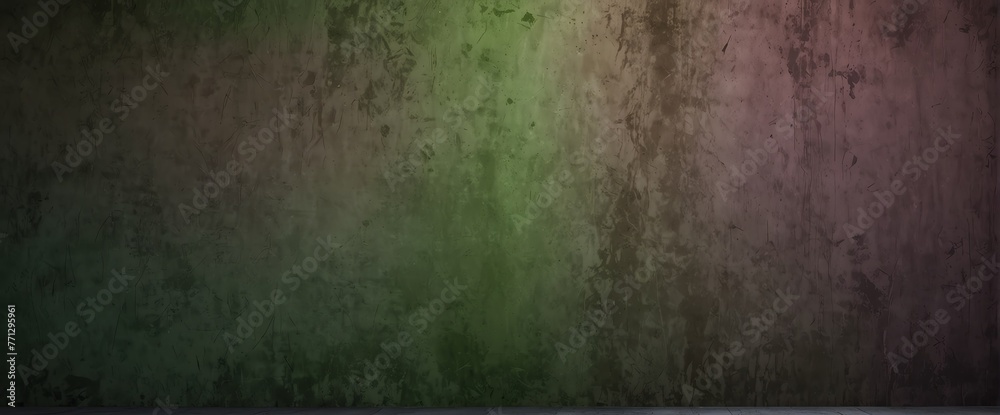Moss green to mauve purple color gradient wall texture grunge rough abstract with scratches and small cracks from Generative AI