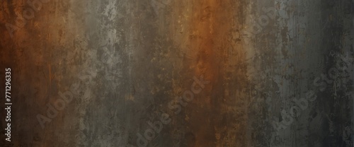 Rusty brown to slate gray color gradient wall texture grunge rough abstract with scratches and small cracks from Generative AI