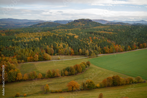 View from the papststein intos saxon switzerland photo