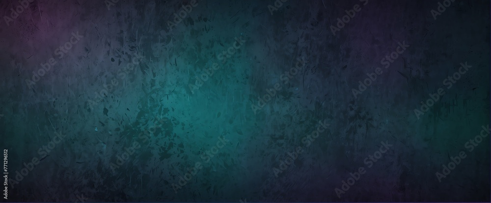 Teal blue to royal purple color gradient wall texture grunge rough abstract with scratches and small cracks from Generative AI - obrazy, fototapety, plakaty 