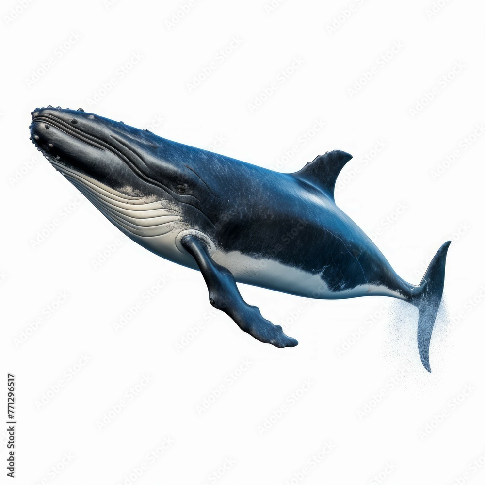 Fototapeta premium Whale isolated on white background