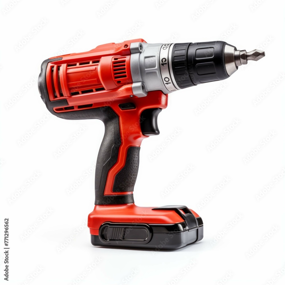 Cordless Drill from the hardware store, isolated on white background