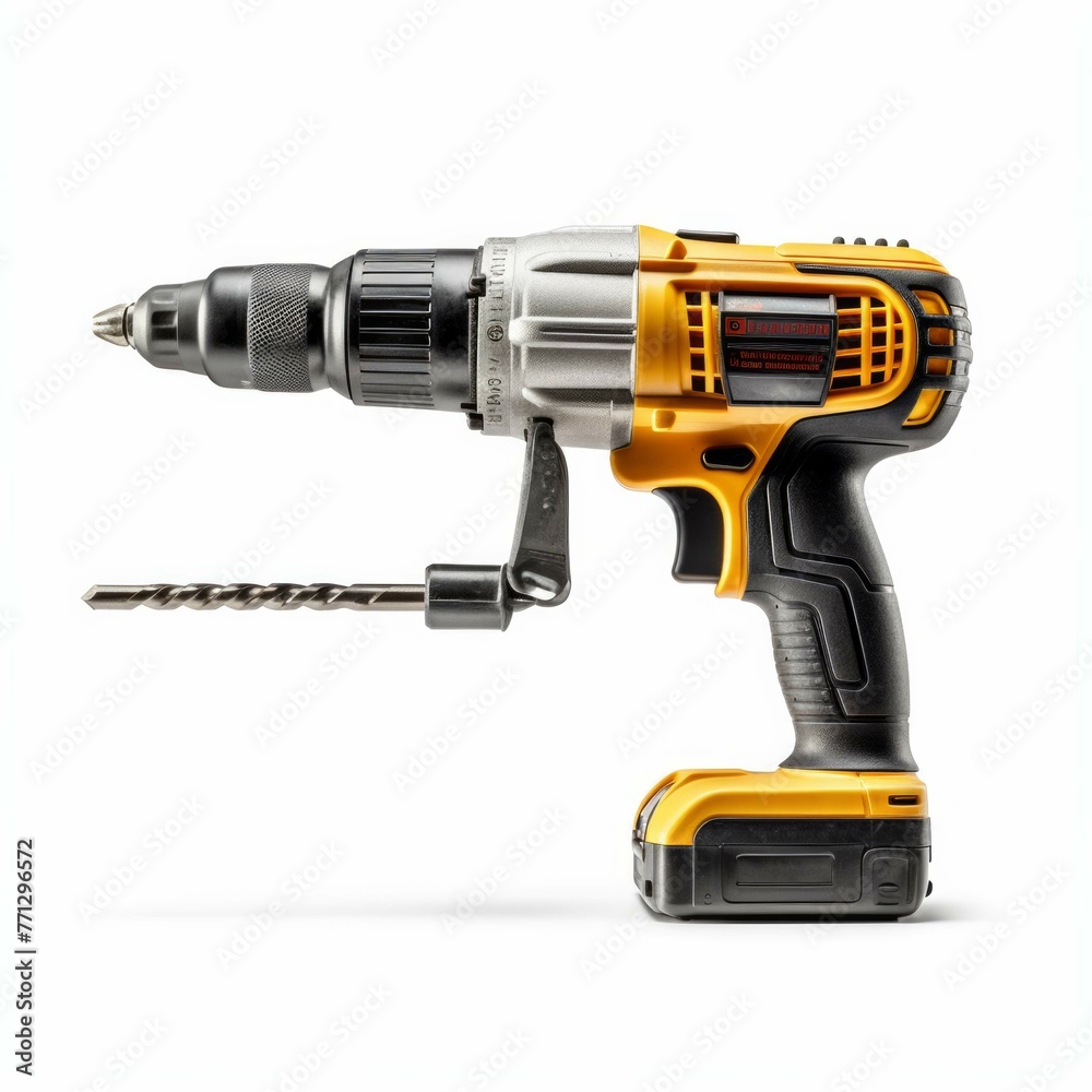Hammer Drill from the hardware store, isolated on white background