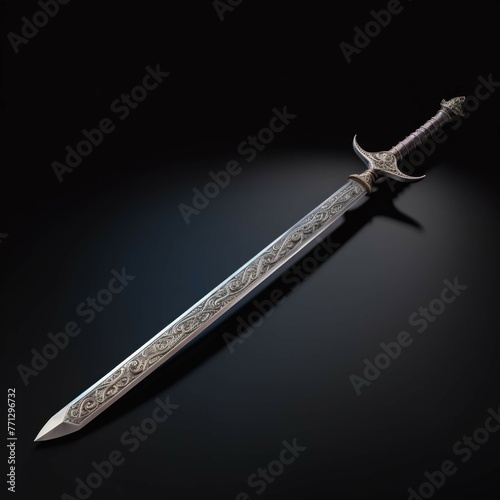 Sword isolated on white background