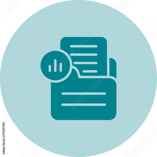 Document Analytics Vector Icon