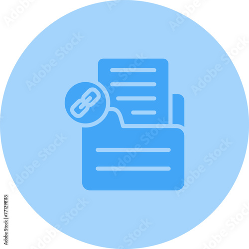 Document Link Vector Icon