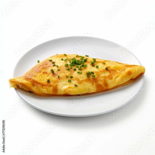 Omelet isolated on white background