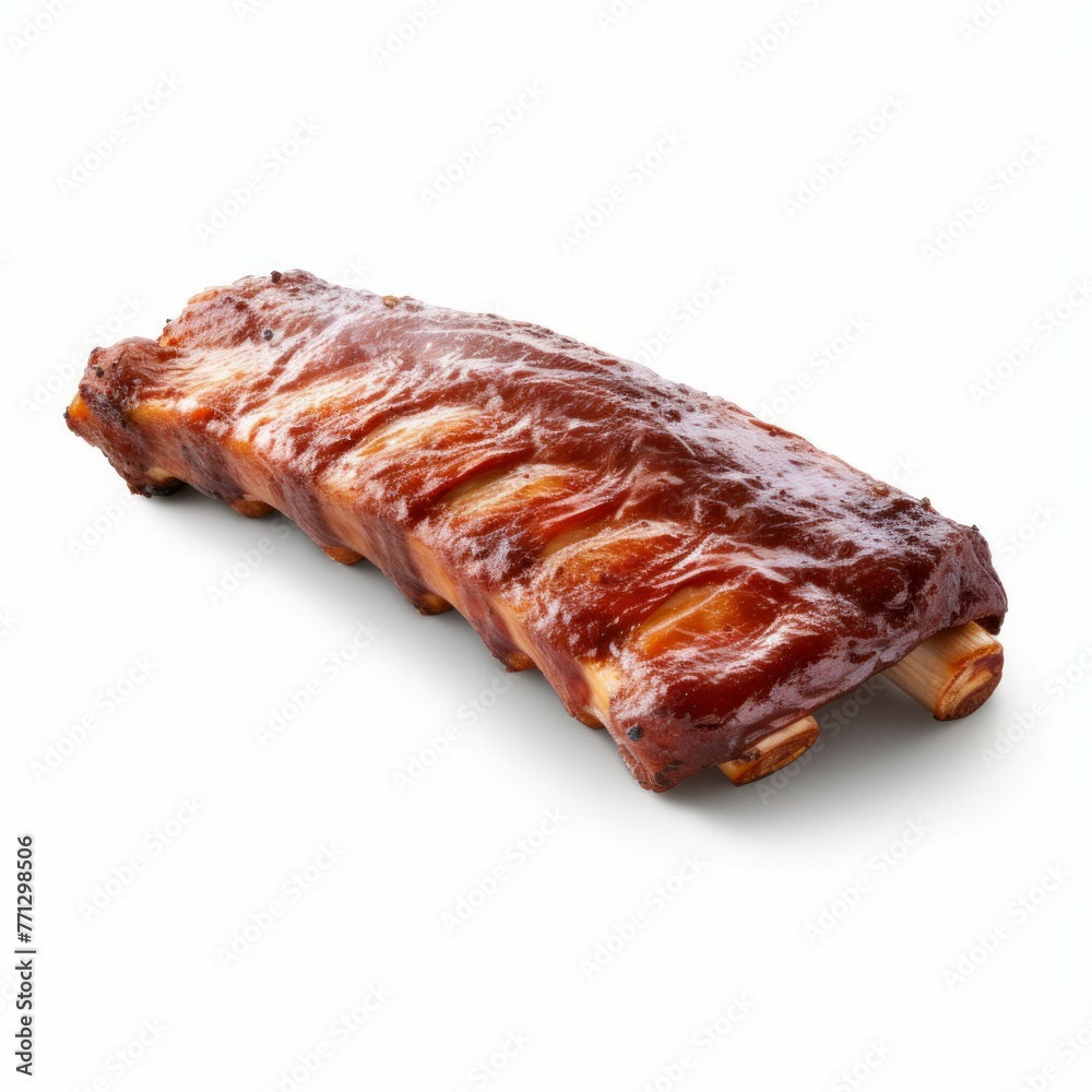 Ribs isolated on white background