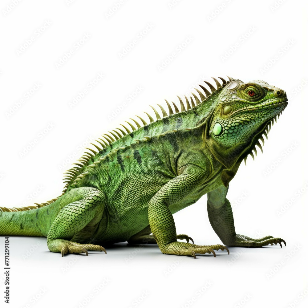 Obraz premium Basilisk isolated on white background