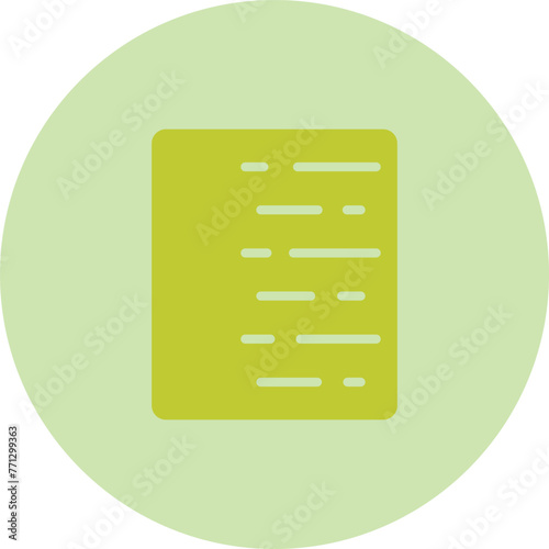 Document Align Right Vector Icon