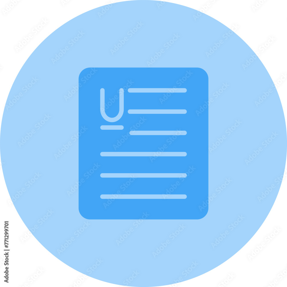 Document Underline Vector Icon Document Underline Vector Icon