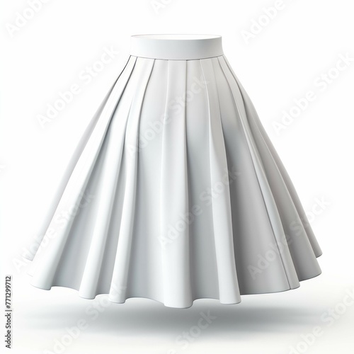 White Skirt isolated on white background