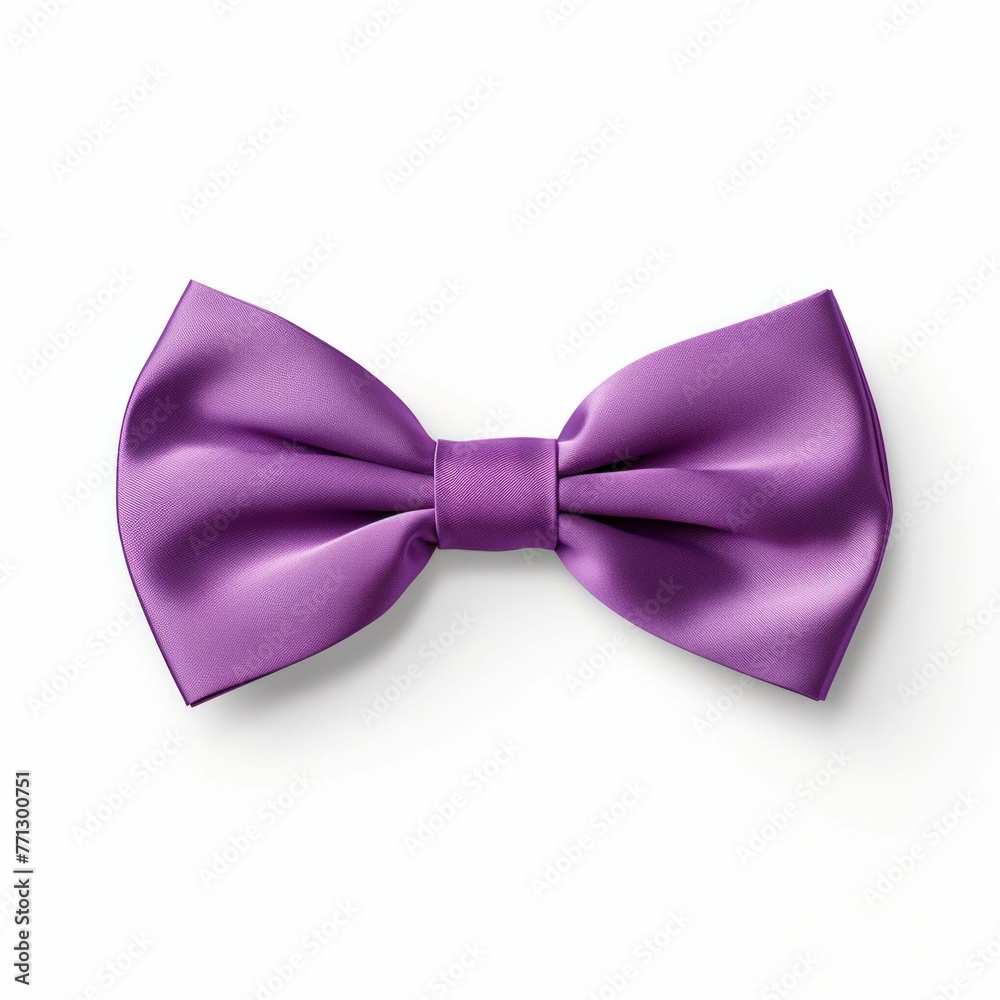 Purple Bow Tie isolated on white background Purple Bow Tie isolated on white background