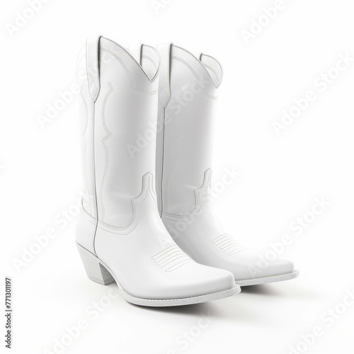 White Boots isolated on white background
