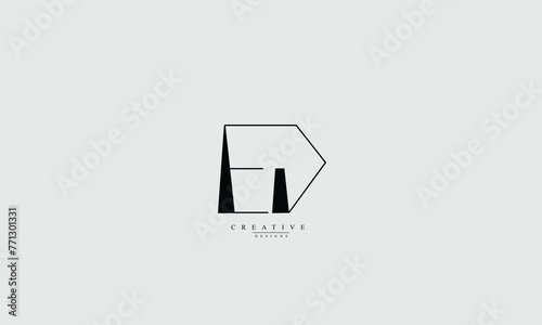 Alphabet letters Initials Monogram logo ED DE E D