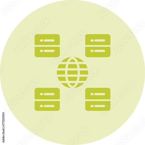 Content Delivery Network Vector Icon