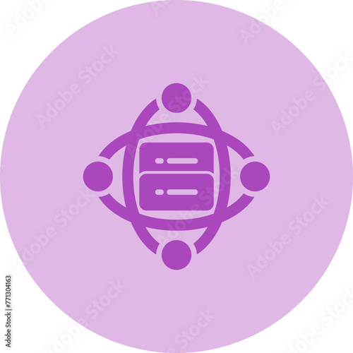 Cluster Server Vector Icon