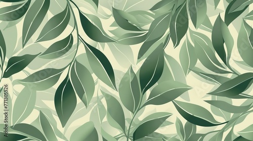 Green Leafy Wallpaper Close Up
