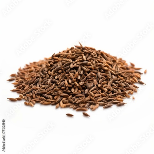 Caraway Seeds isolated on white background