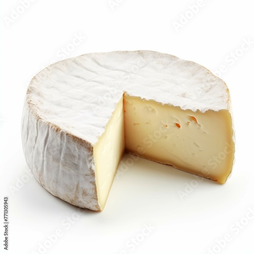 Brie Cheese isolated on white background