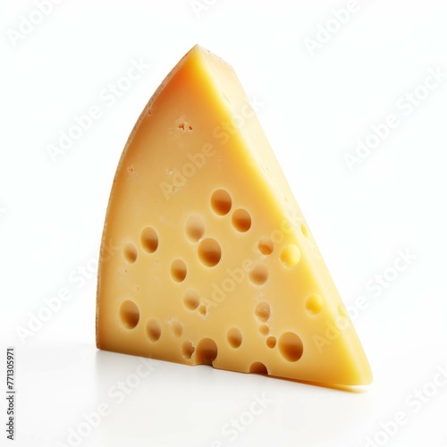 Gruyere Cheese isolated on white background