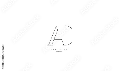 Alphabet letters Initials Monogram logo AC CA A C