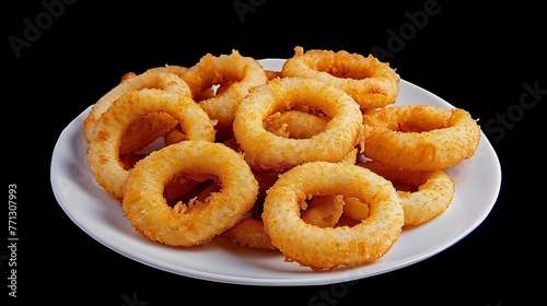 Here is the top view of onion rings in the bowl generated al