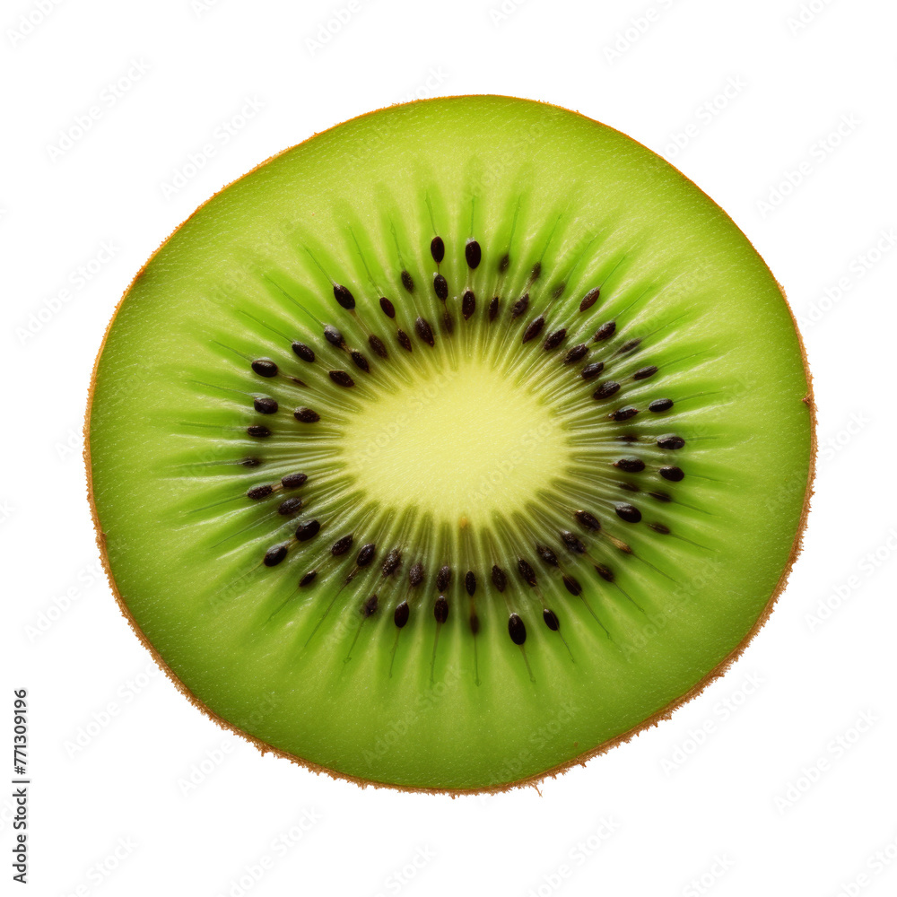 Slice of kiwi fruit isolated on white background Slice of kiwi fruit isolated on white background