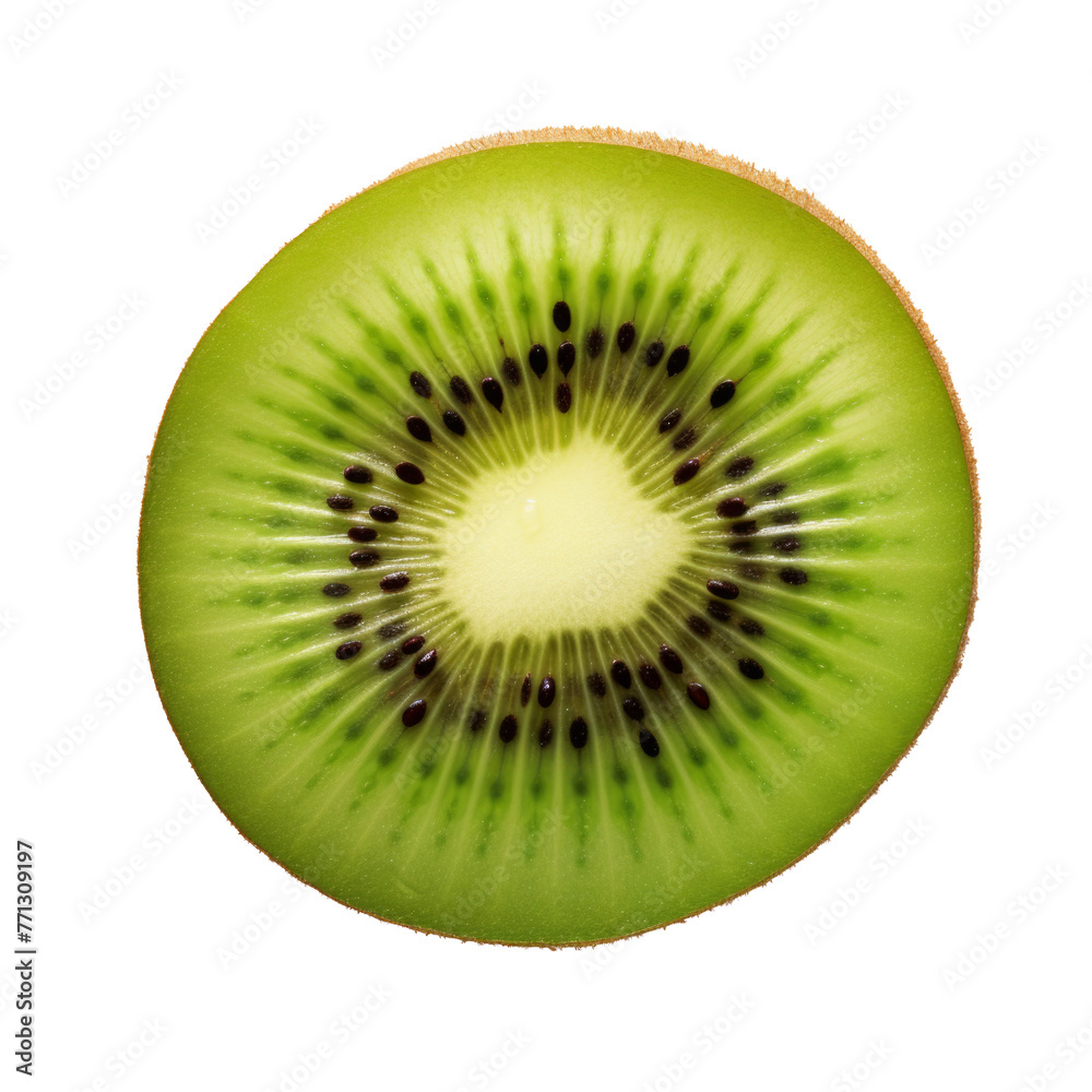 Slice of kiwi fruit isolated on white background Slice of kiwi fruit isolated on white background